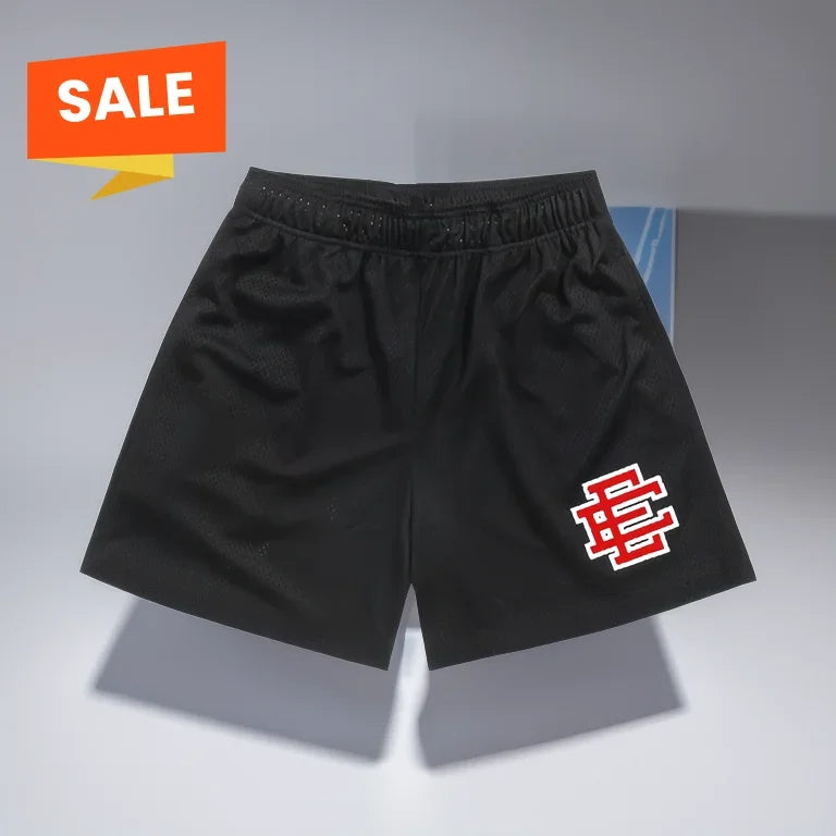 2025 hot selling summer EE beach sports basic mesh classic flower 3D printed fitness shorts