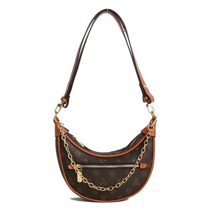 Light luxury crocodile embossed crescent-shaped bag 2025073122