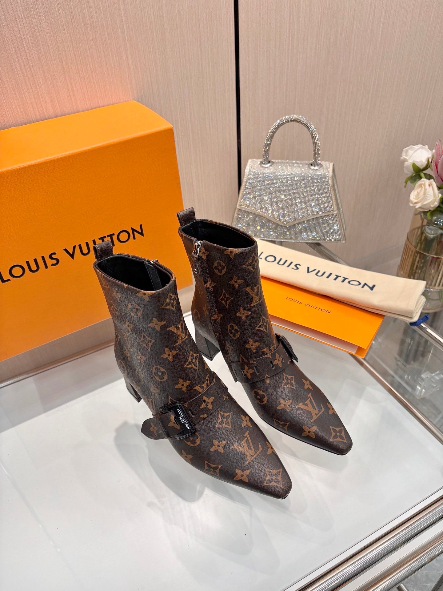 Lvv fashion printing new 4.5cm short boots 0725102002