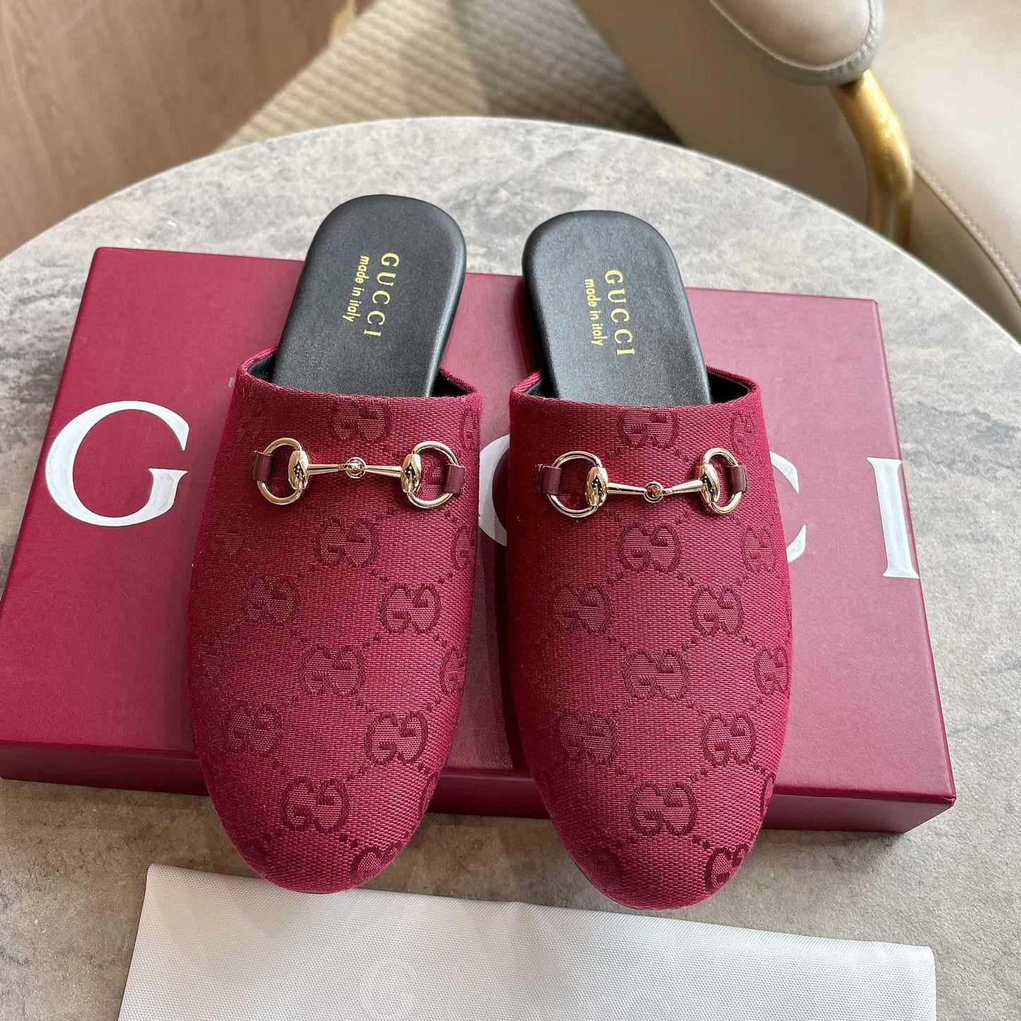 GG horse bit buckle slippers 0725101406