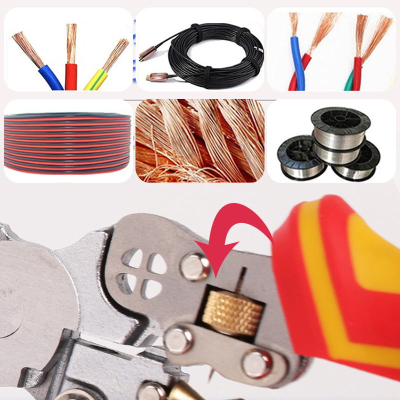 🧰8-in-1 Multifunktionale Abisolierzange mit Strommessung