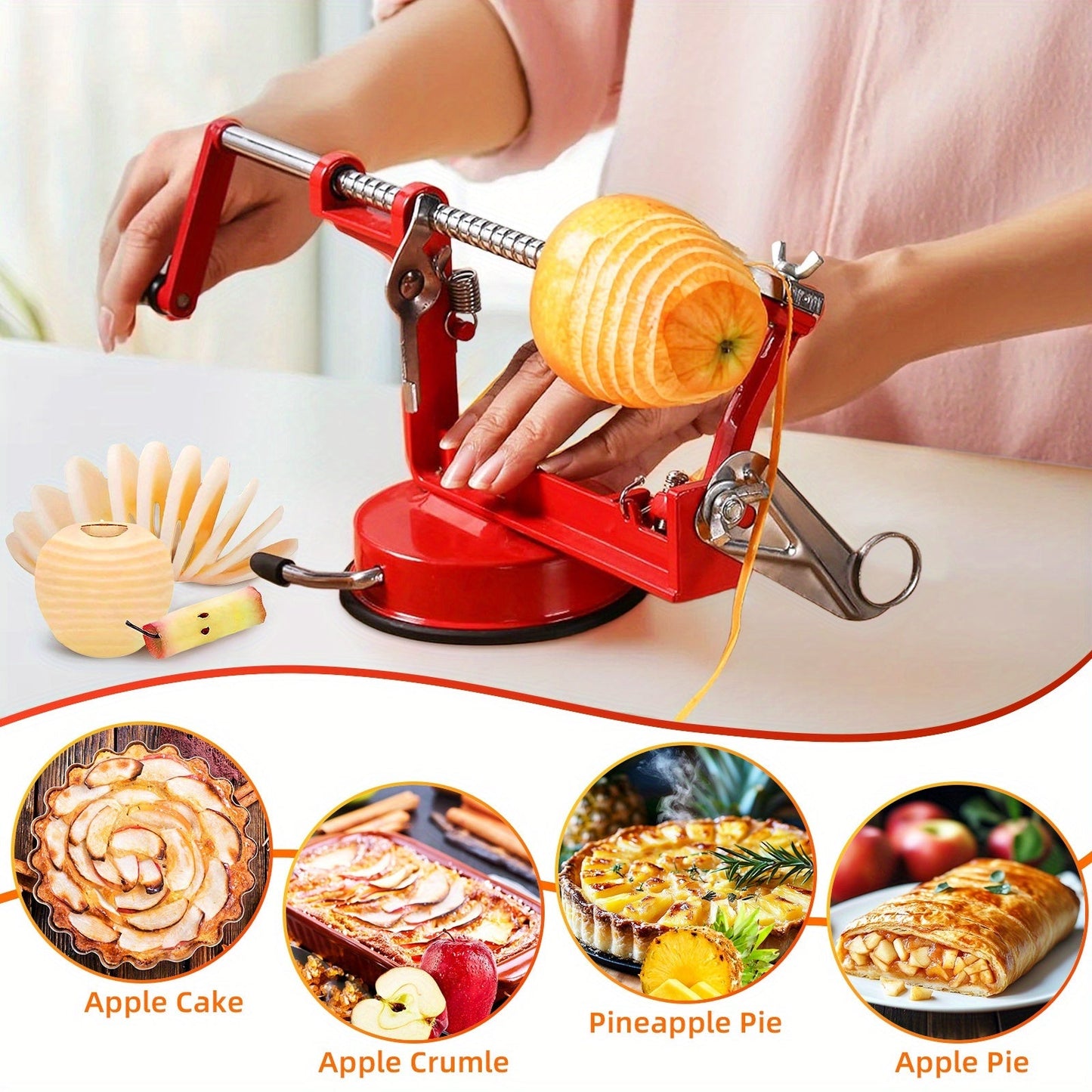 Apple Slicing & Coring 3-in-1 Heavy Duty Peeler
