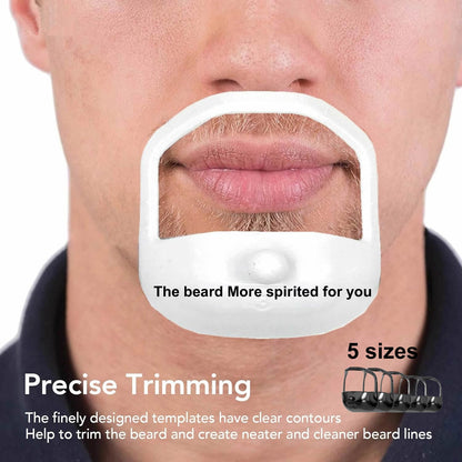 Beard Styling Stencils 5 Piece Beard and Moustache Guides