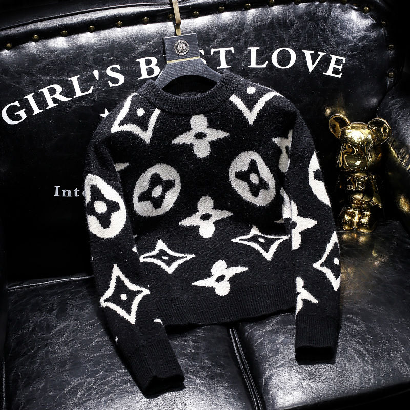 New Fashion Slim Fit Round Neck Sweater 1023121303