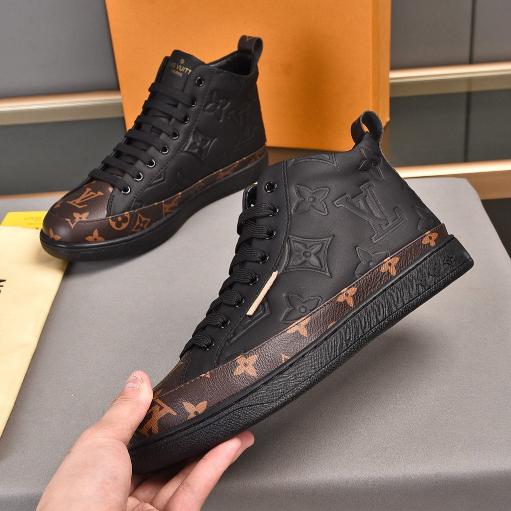 Leisure Pattern Two Tone Trendy High-top Shoes