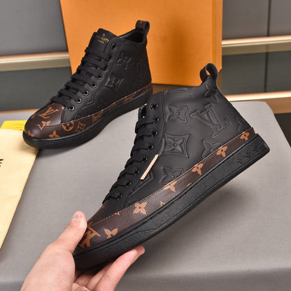 Leisure Pattern Two Tone Trendy High-top Shoes