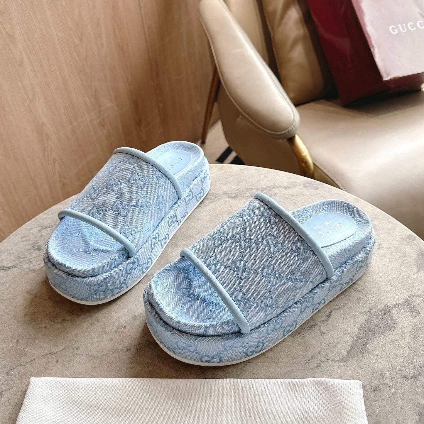 GG saddle buckle thick-soled slippers 0725101409