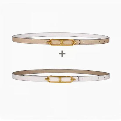 New H Family Leather Fine Belt 1024032019