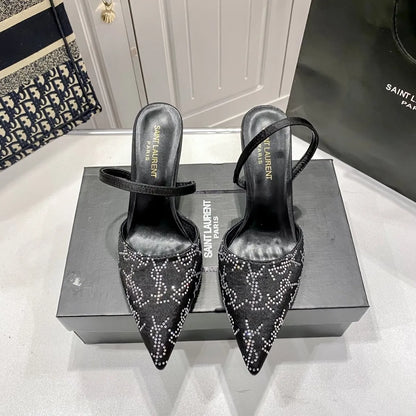 New high heels mesh pointed sandals 1025041111