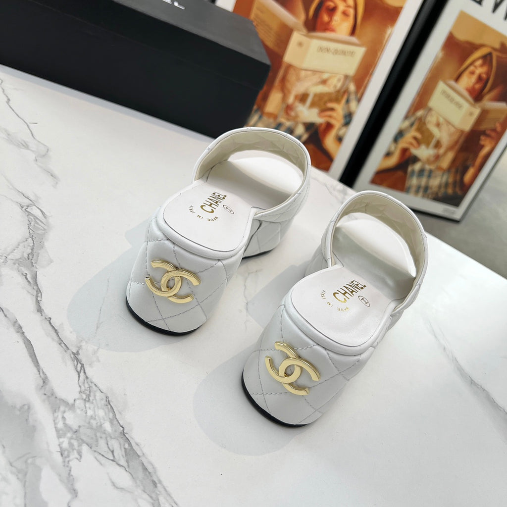 Chane1 top fashion thick-soled rhombus slippers 0724030808