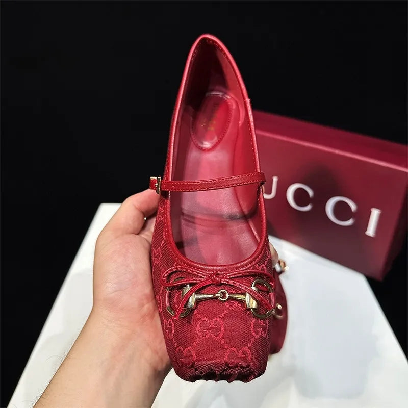 New retro Mary hundred with commuting flat single shoes 1025041114