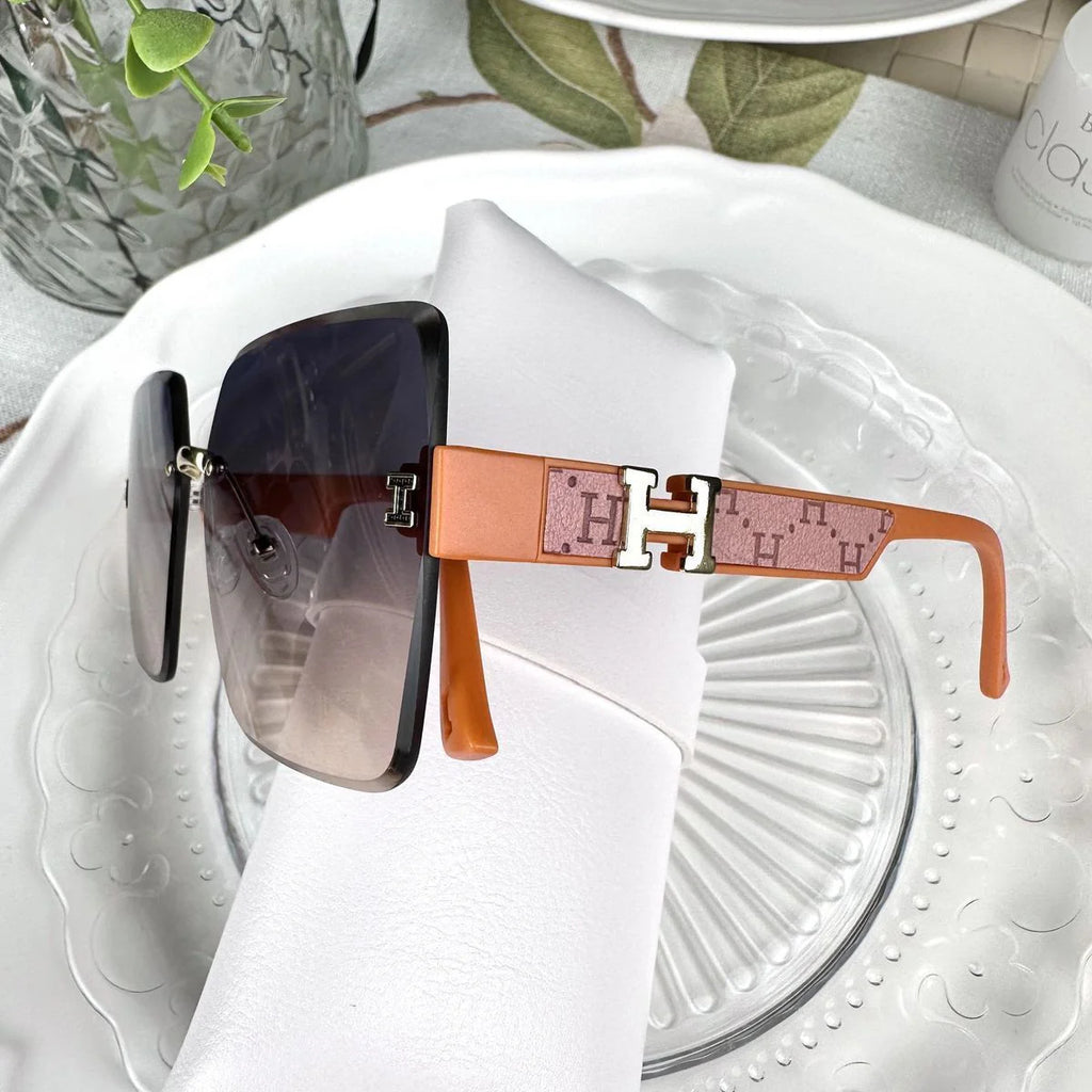 New Sunglasses Women's Frameless Anti-ultraviolet Gradient Two-color Sunglasses 1024062705