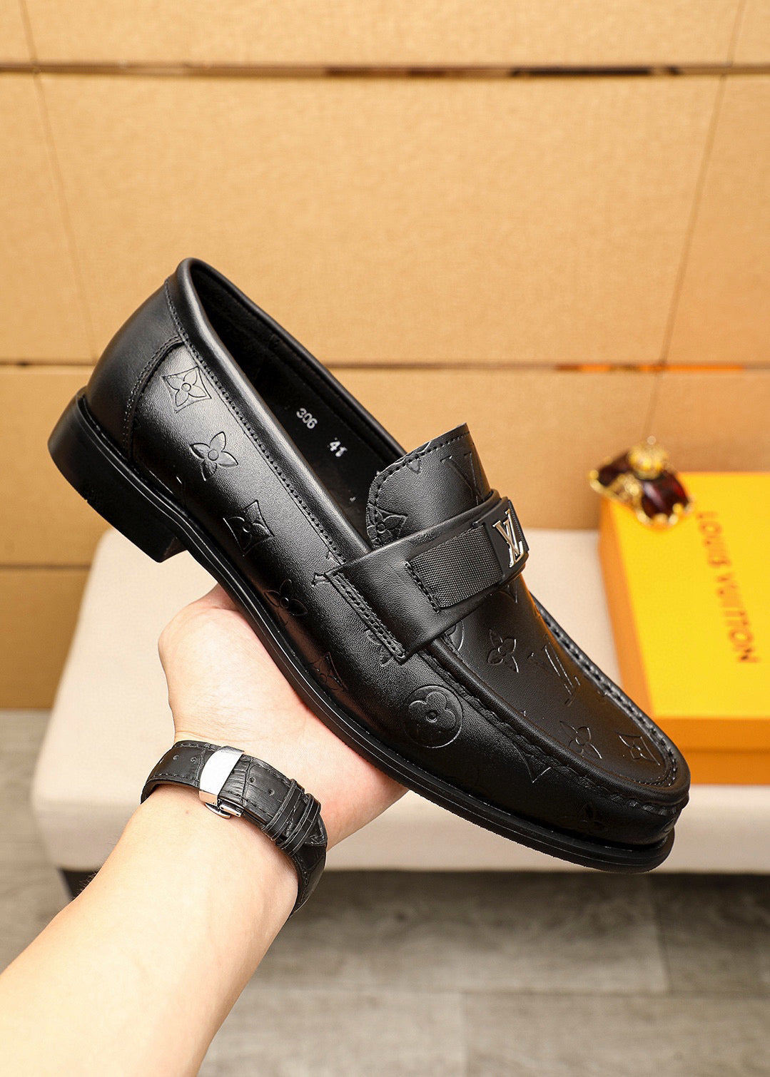 Lvv fashion printed leather shoes 0725073009