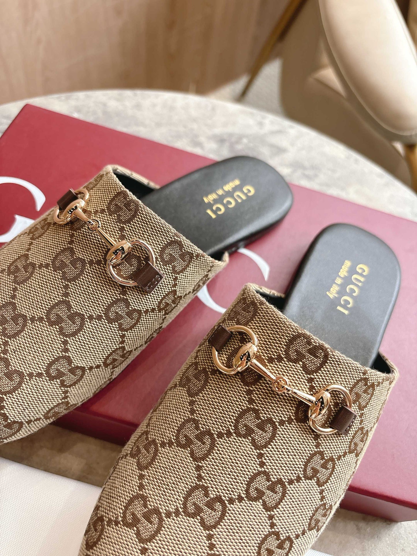 GG horse bit buckle slippers 0725101406