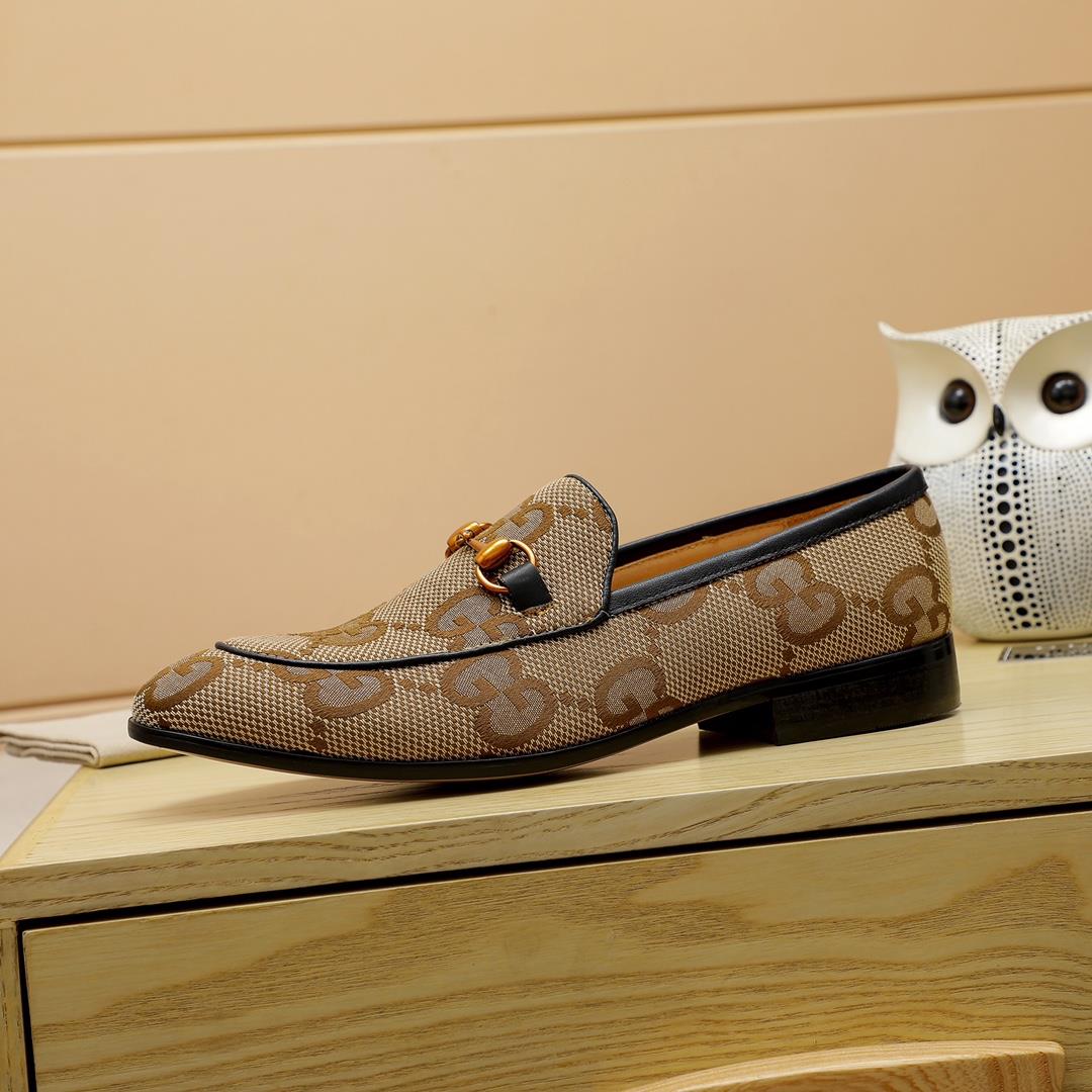 Fashion Lace-Up Presbyopia Brown Pattern Loafers