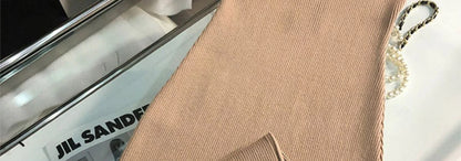 New Fashion All-match Ice Silk Knitted Sling Dress 1024040306