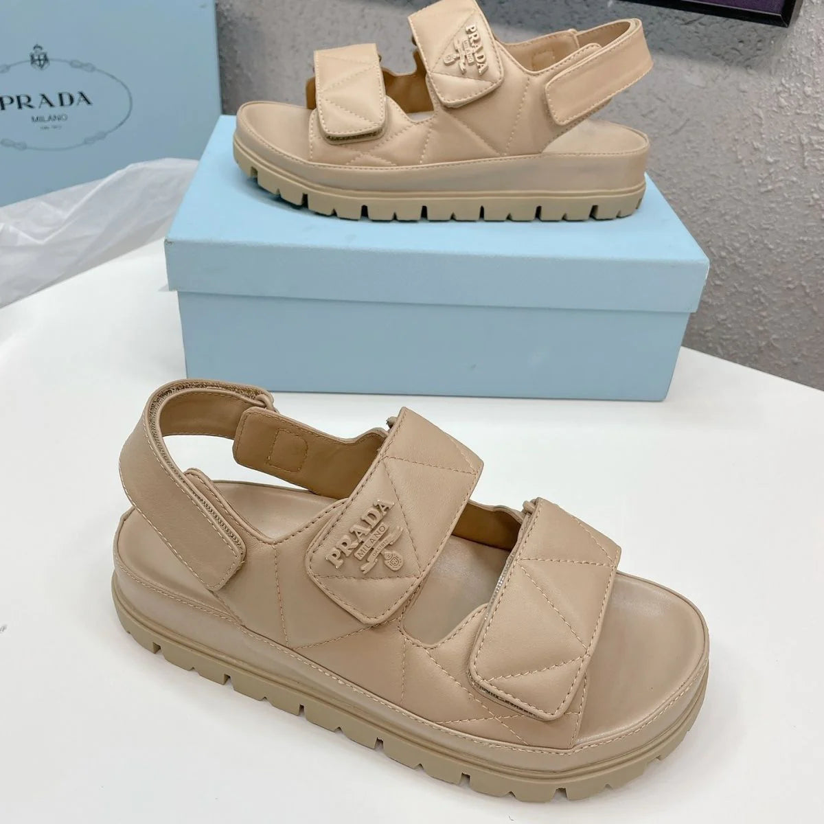 Spring And Summer New Women's Shoes Leather Soft Bottom Muffin Sandals Velcro 1024030828