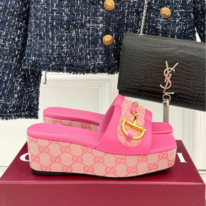 GG Thick-soled slippers with horse bit buckles 0725102402