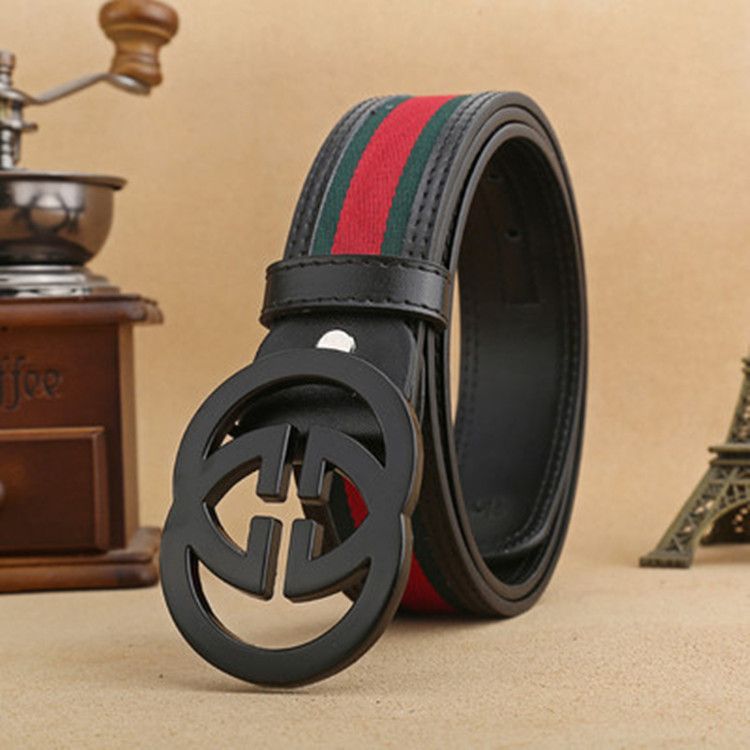 Men's Belt High-Grade Letter Leather Business Belt All-Match Casual Pants Belt G021402