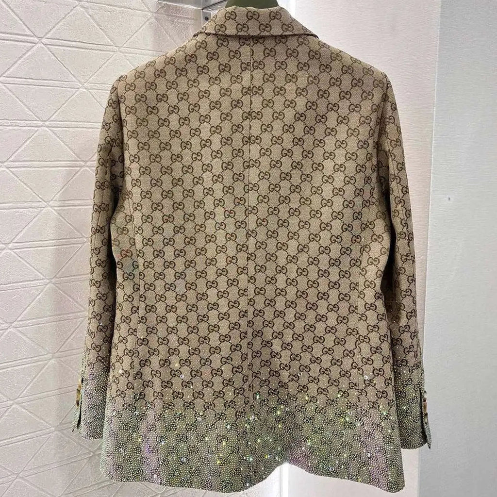 New jacquard rhinestone suit shorts set 1025031420