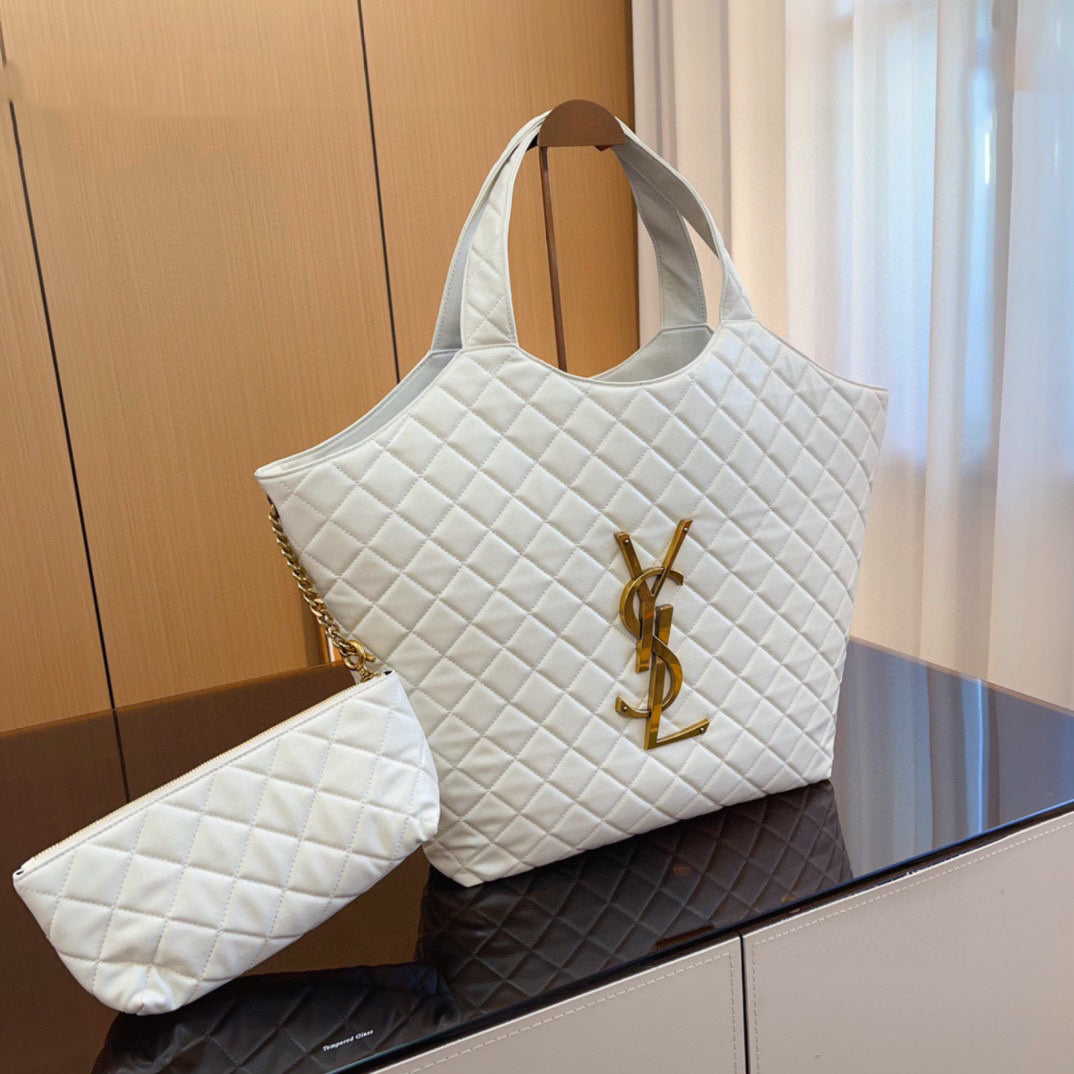 White Icare extra large shopping bag 0724032501