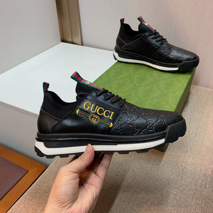 G Fashion Men's Printed Leather Casual Sneakers 0724080803