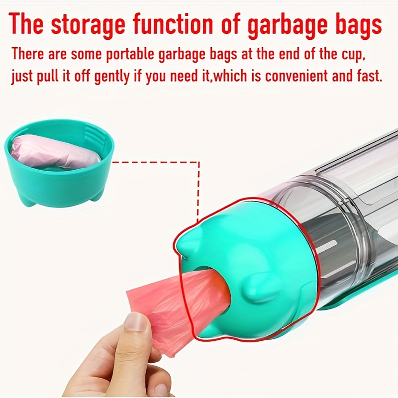 Water Bottle Feeder Bowl Garbage Bag Storage Portable