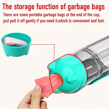 Water Bottle Feeder Bowl Garbage Bag Storage Portable