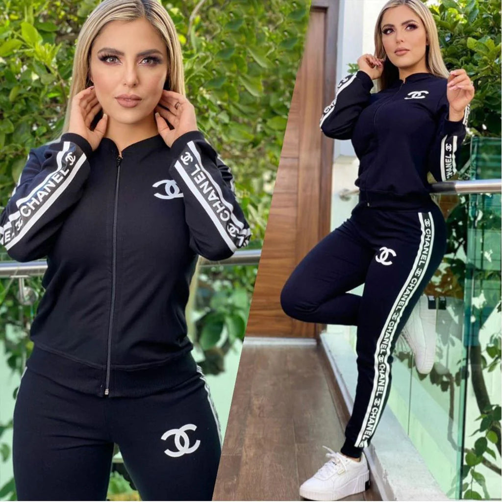 Fashion Printed Sporty Casual Two-piece Set 1024022617