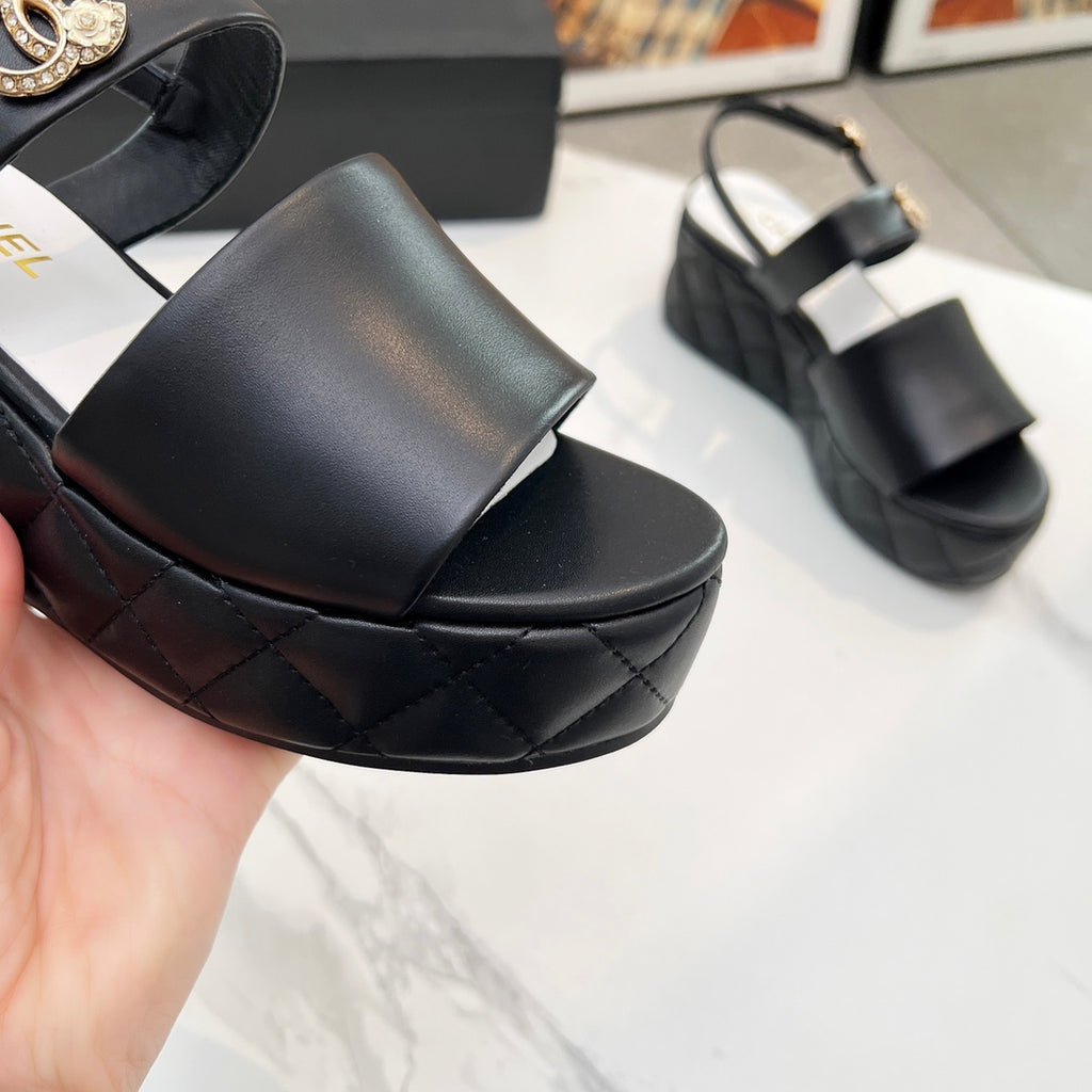 Chane1 top fashion thick-soled rhombus sandals 0724030811