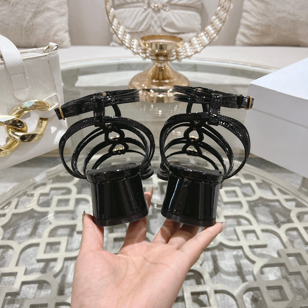 CLN new fashion retro thick heel sandals 0725031008