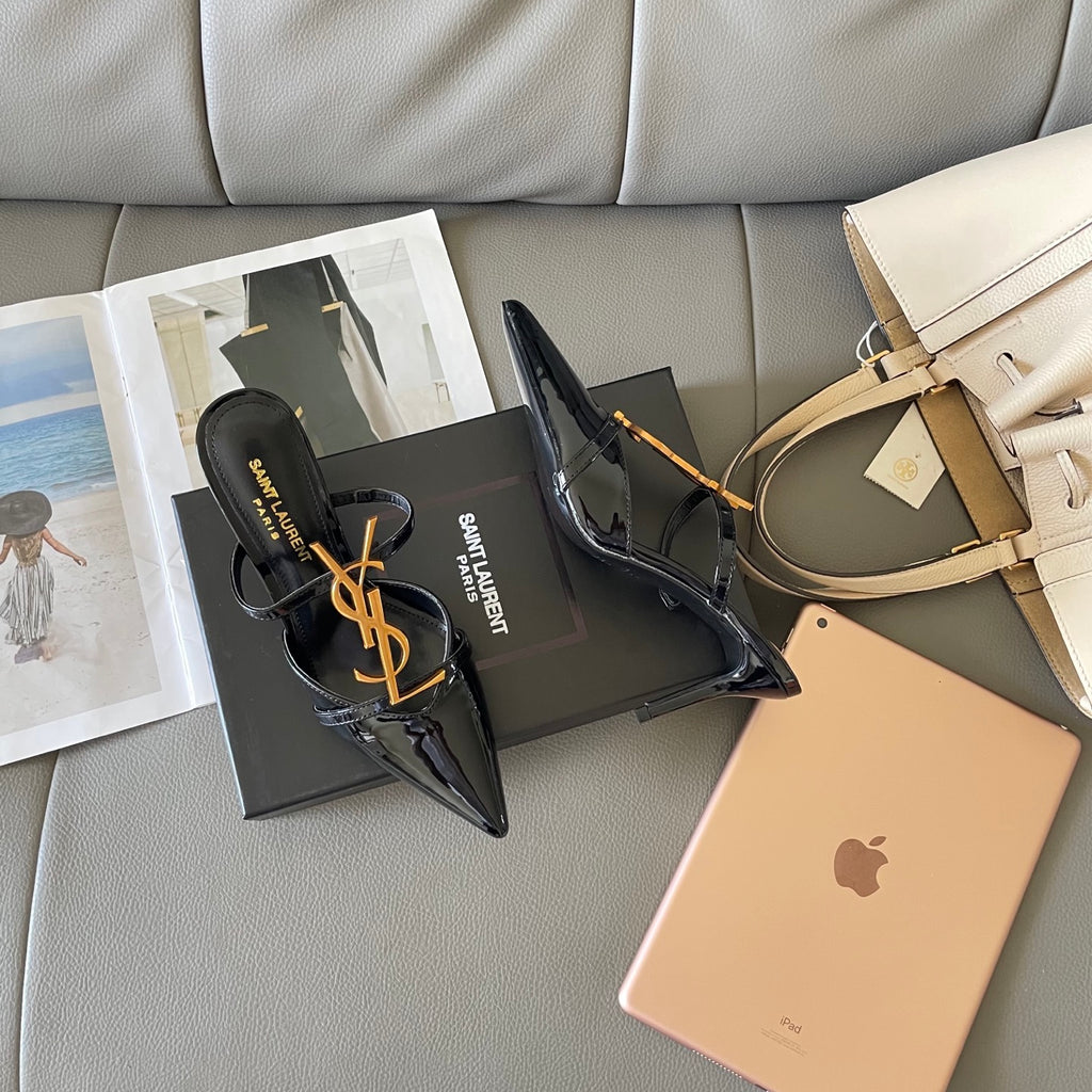 YSL's new fashionable pointed low-heeled sandals 0725061601