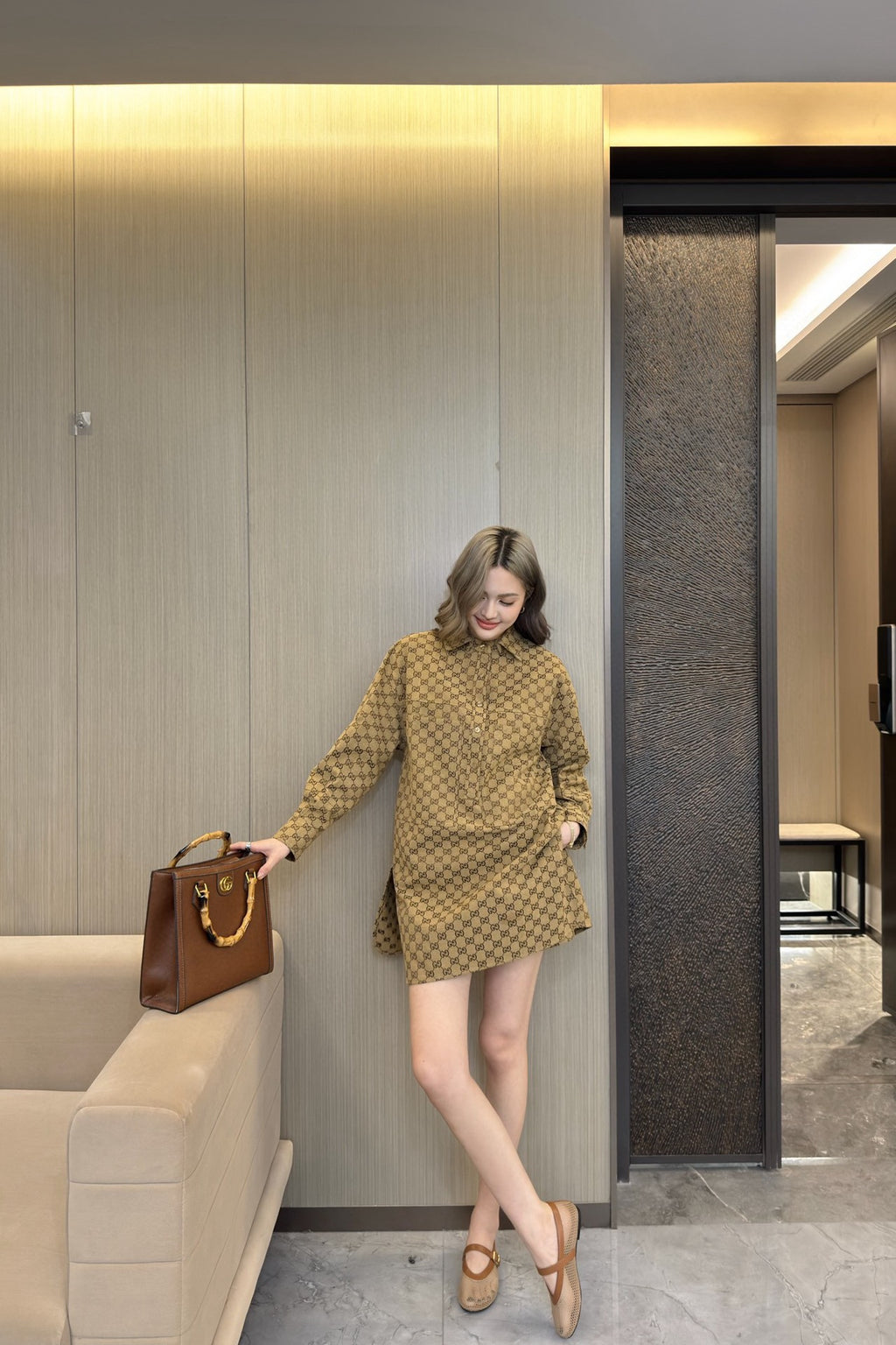 GG Fashion printed stand-up collar 0725062013