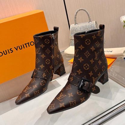 Lvv fashion printing new 4.5cm short boots 0725102002