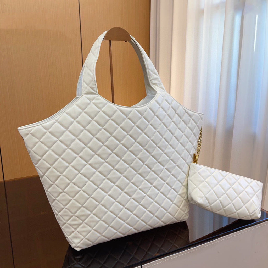 White Icare extra large shopping bag 0724032501