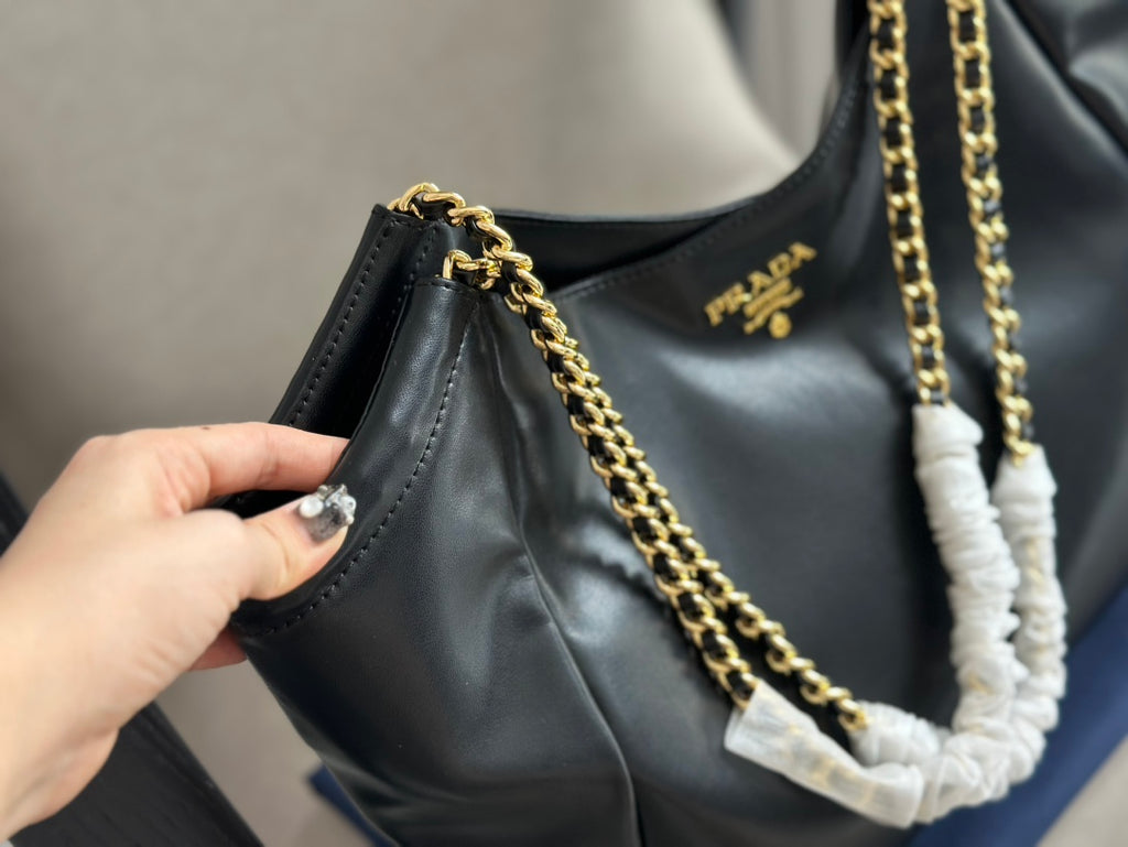 PRD black and gold double chain tote bag 0724111216