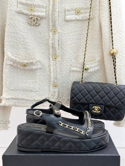 CNL Diamond chain thick-soled platform sandals 0725031110