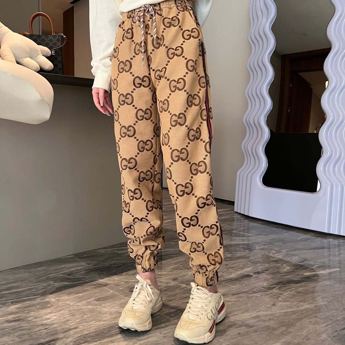 2023 new autumn classic retro printed versatile leggings pants PD1523092703