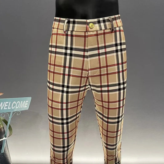 Men's Casual Ice Silk Straight Pants 1025042408