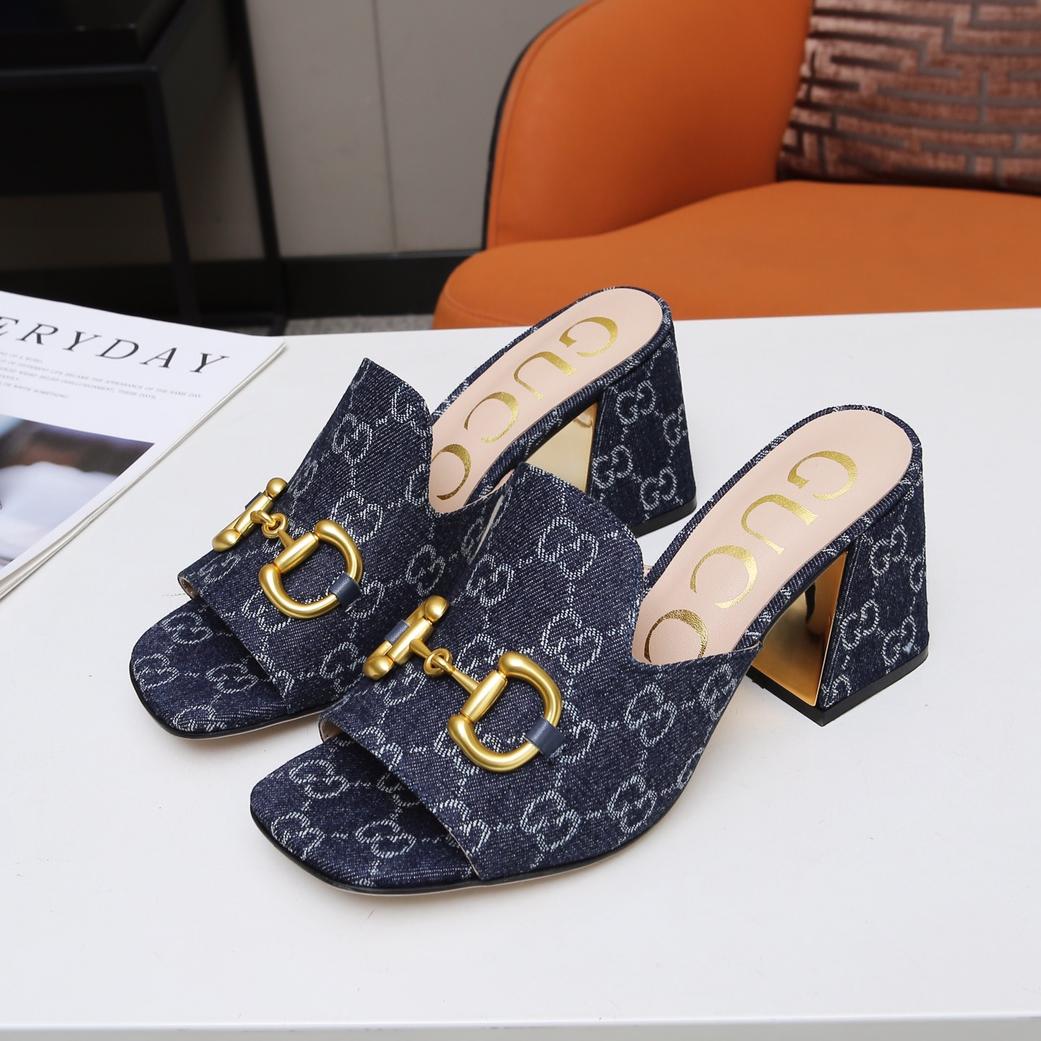 GG Fashion printed thick-soled and chunk-heeled sandals 0725091506