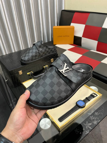 Lvv fashion casual plaid slippers 0725082903