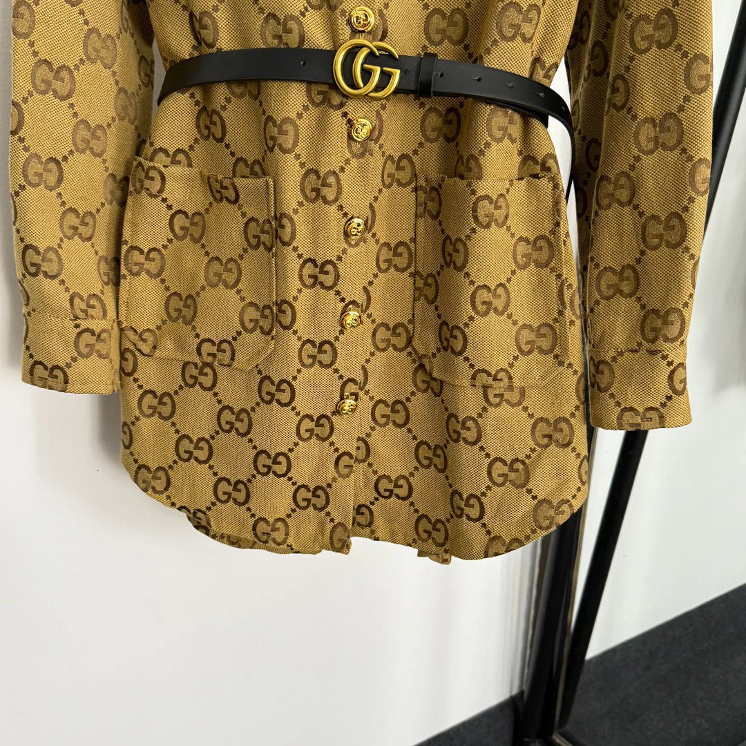 New Vintage GG Stand Collar Long-Sleeve Shirt 1025102101