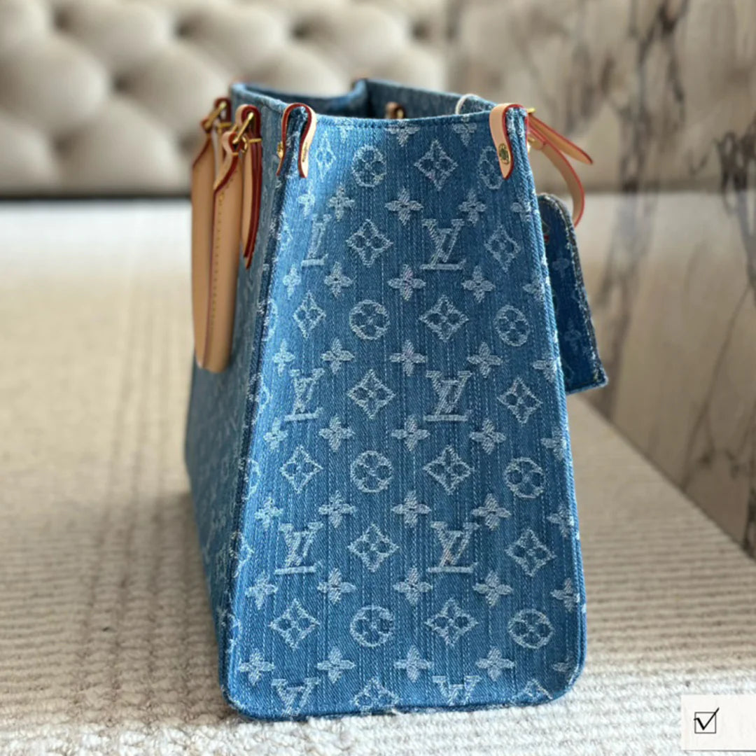 Fashion and versatile denim large capacity handbag 1024032228