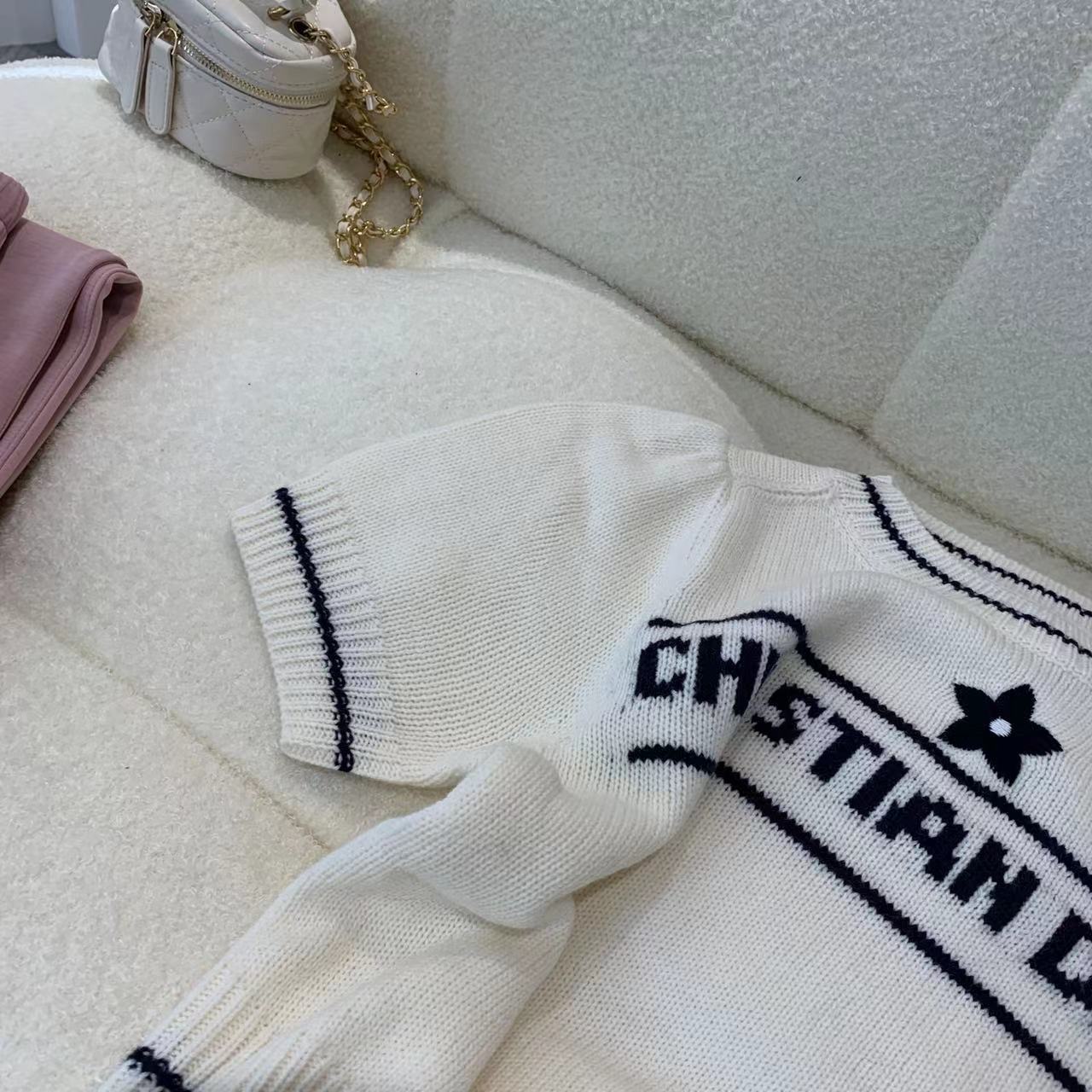 Fashion Printed Puff Sleeve Sweater Short Sleeves PD10062747