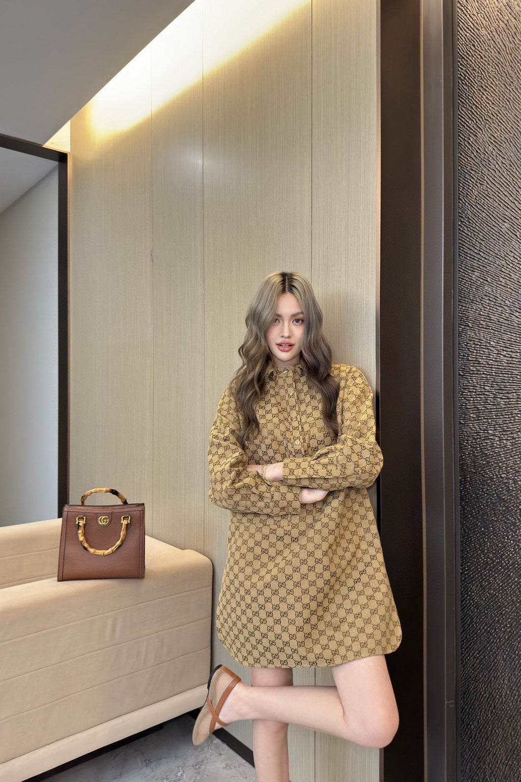 GG Fashion printed stand-up collar 0725062013