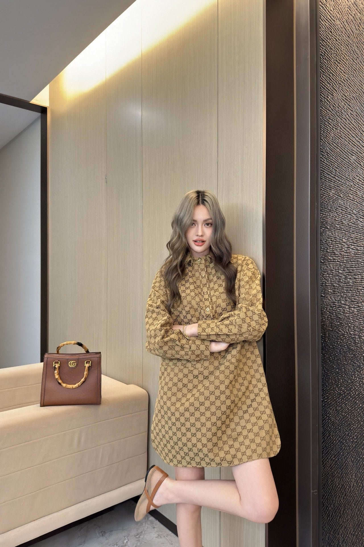 GG Fashion printed stand-up collar 0725062013