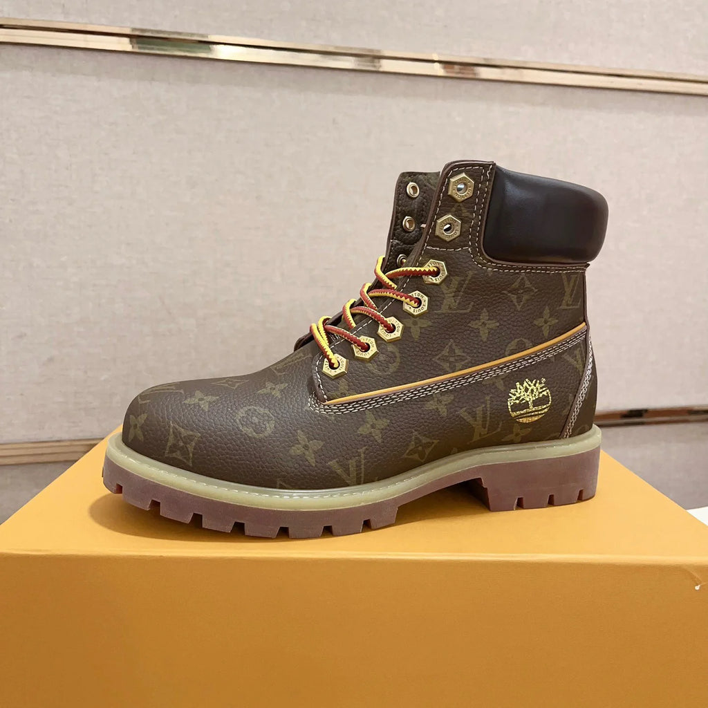 New fashion printed couple's short boots 1024101704