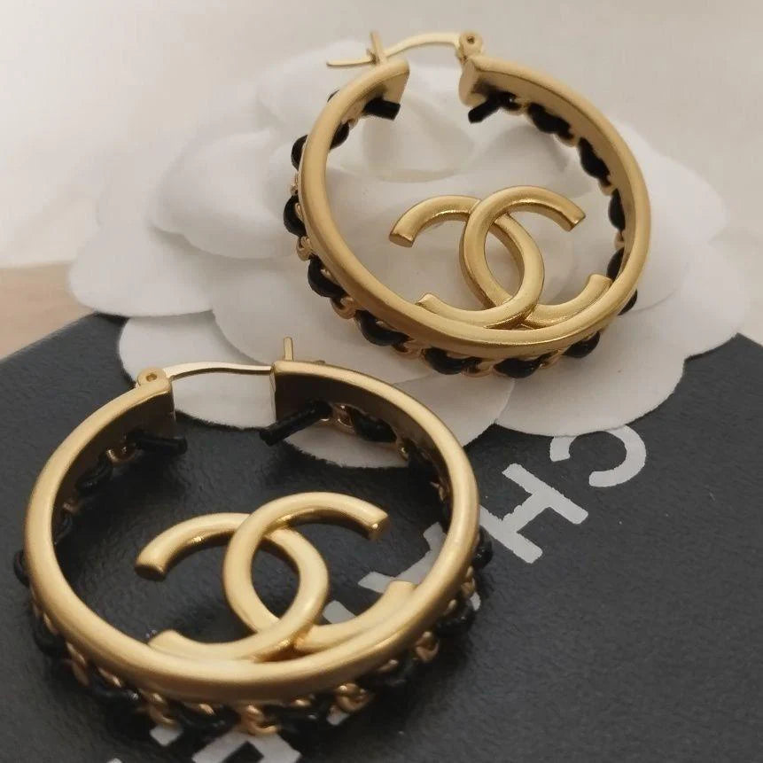 Fashion Braided Earrings All-match High Earrings 1024042903