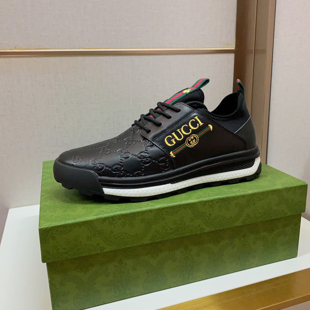 G Fashion Men's Printed Leather Casual Sneakers 0724080803