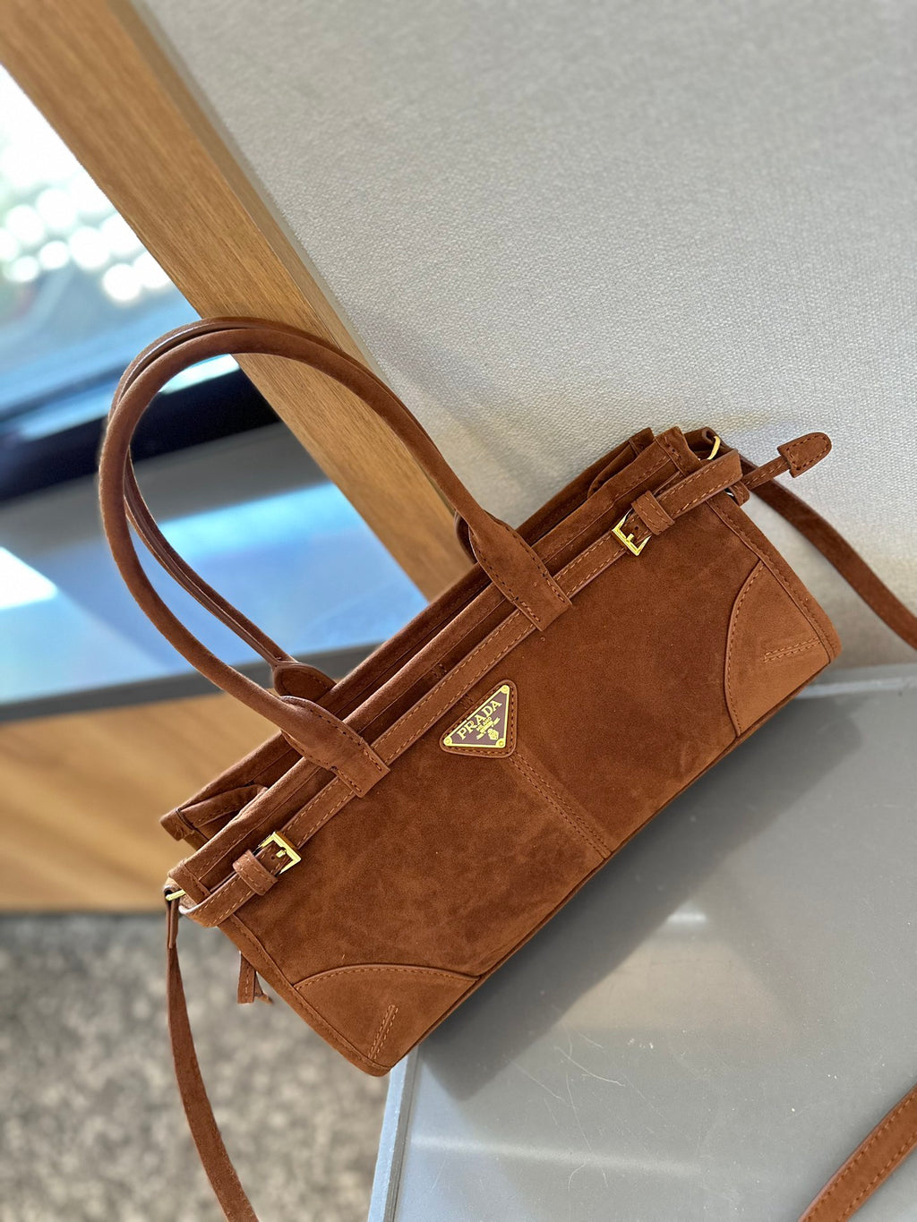 Prd waxed leather crossbody bag 0724082904